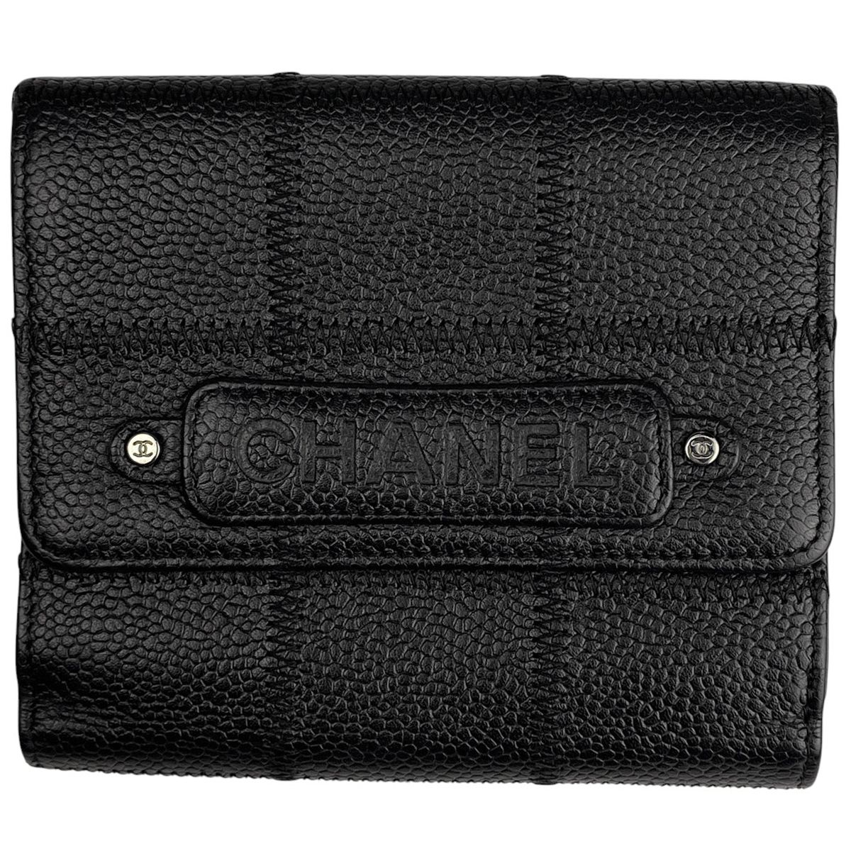 シャネル CHANEL チョコバー 二つ折り財布 ロゴ ココマーク 二つ折り 
