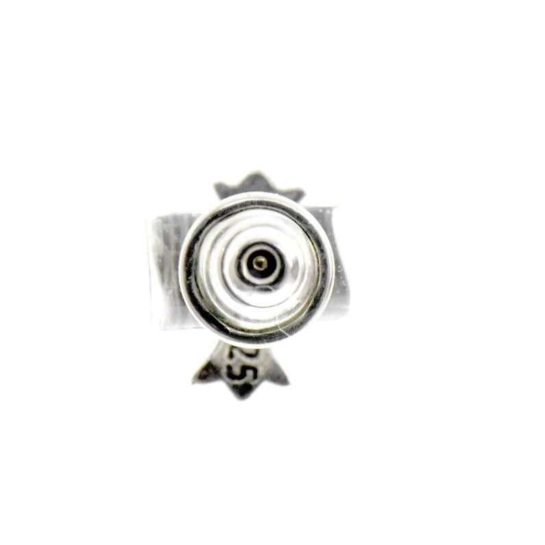 クロムハーツ　No2 CH CRS/CHクロススタッド　ピアス(あんしん鑑定済) CHROME HEARTS クロムハーツ NO2 CHクロス スタッドピアス