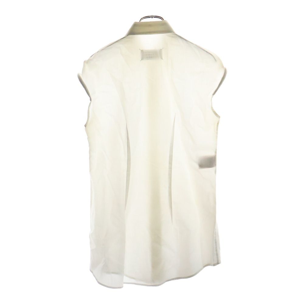 Maison Margiela 1 メゾンマルジェラ レギュラーカラー ノースリーブ ボリューム シャツ レディース ホワイト S31DL0144 S39342