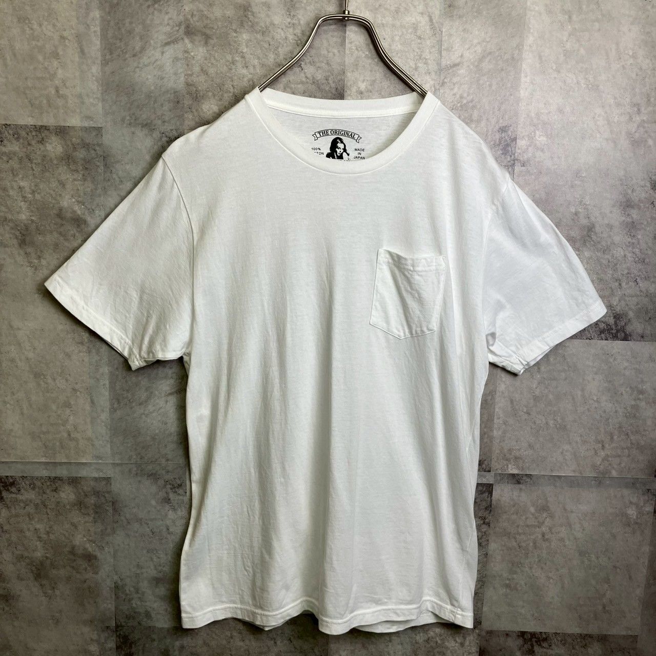 ヒステリックグラマー Tシャツ クルーネック 無地 ポケット付き 白 L 