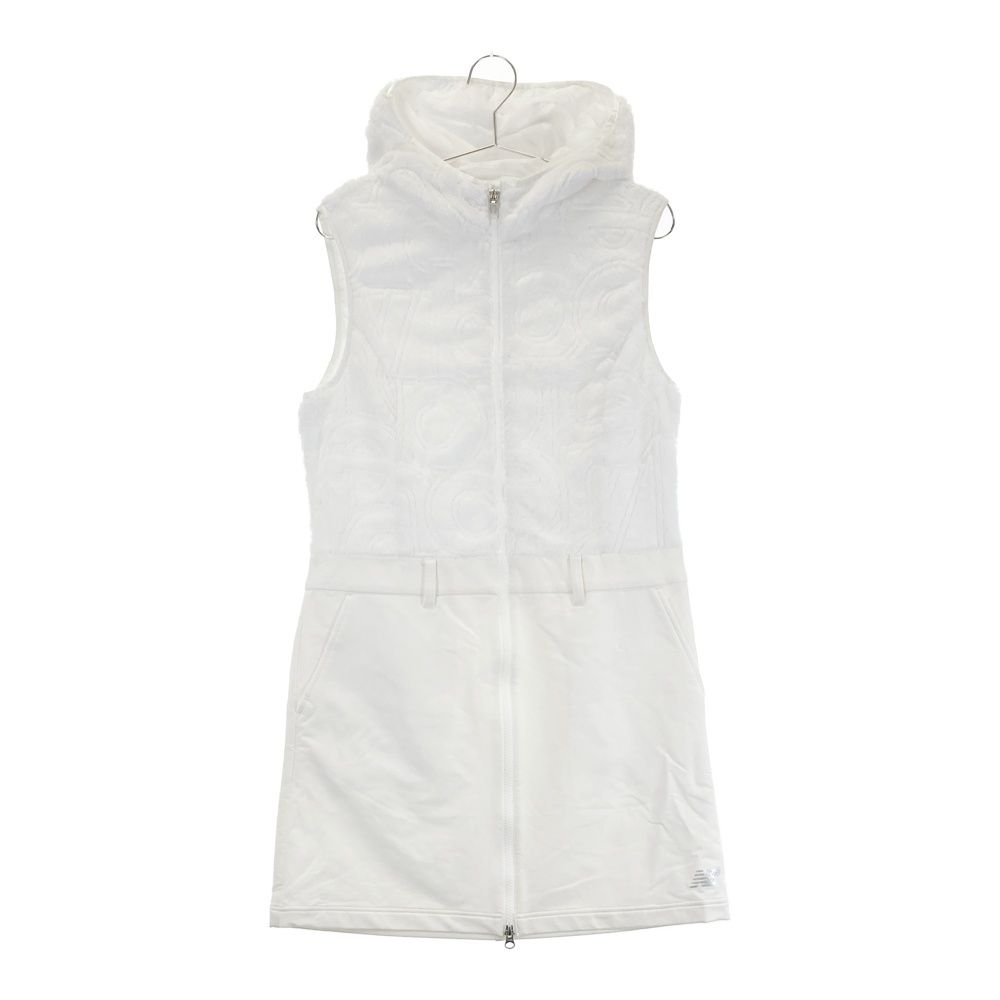 サイズ 2 NEW BALANCE GOLF ニューバランス 2025年モデル フード付ボア切替ジップワンピース ロゴ柄 ホワイト系 240101492365 ゴルフウェア レディース ストスト