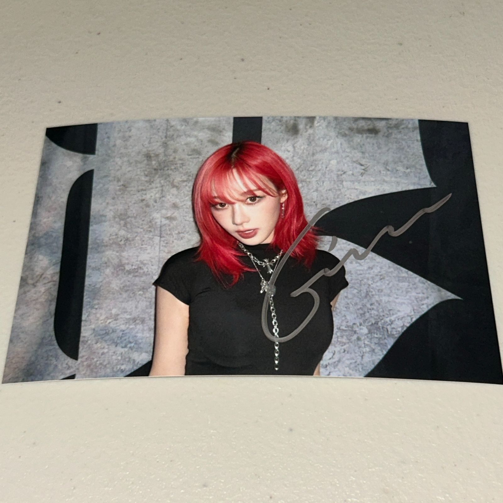  aespa 直筆サイン Dirty Work スチール写真 KGサイズ 特製グッズ ペンライト 写真 チェキ K-POP