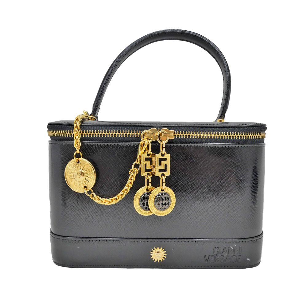 極美品◎ヴェルサーチェ　バニティ　コスメポーチ　メデューサ　ヴィンテージ　金具 極美品◎ヴェルサーチェ バニティ コスメポーチ メデューサ