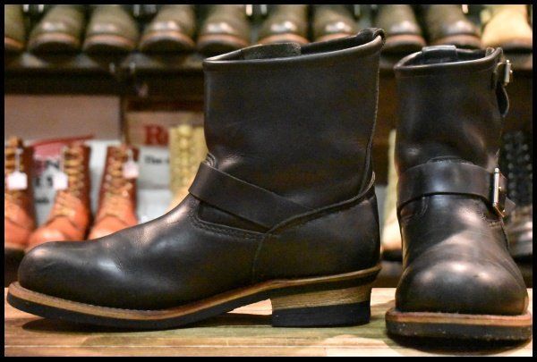10D 良品 08年】レッドウィング 2976 ショート エンジニア 黒