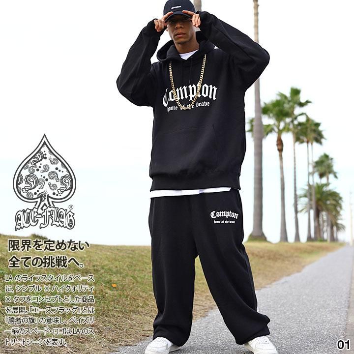 ACE FLAG 上下セット 長袖 メンズ 黒/白 大きいサイズ エースフラッグ