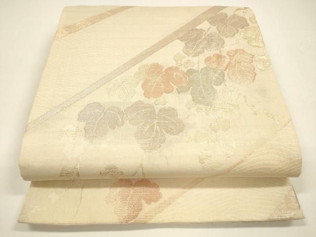 平和屋着物＊夏物 六通柄袋帯 蔦の葉文 金糸 正絹 DAAY8148cm