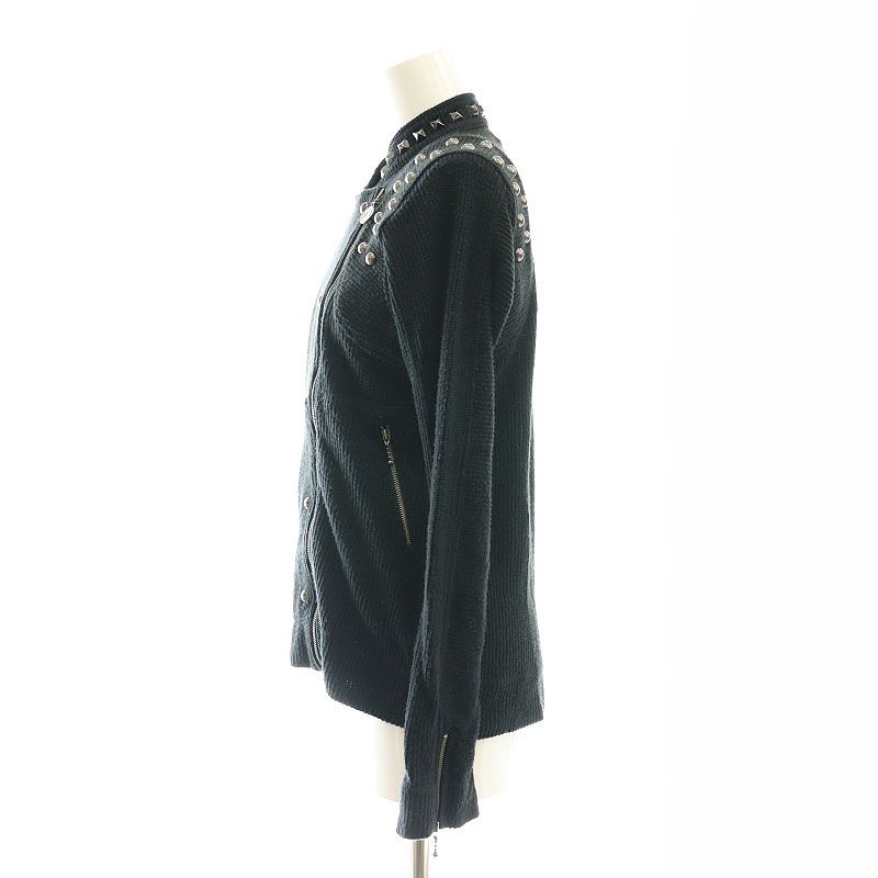 ヒステリックグラマー HYSTERIC GLAMOUR スタッズ ニットライダース 