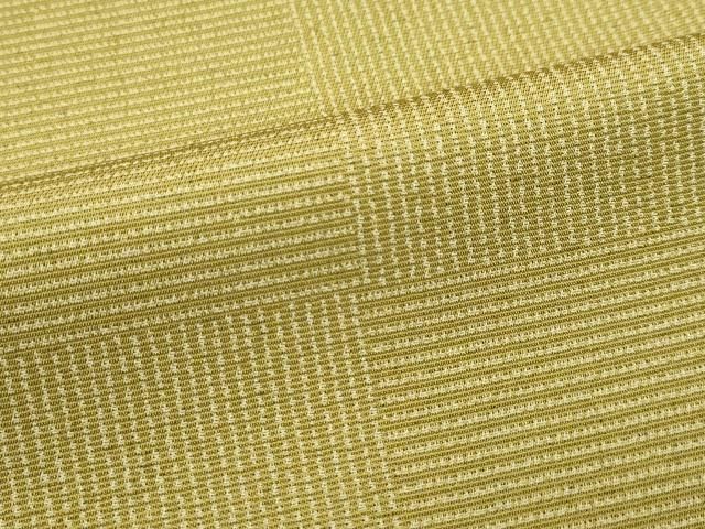 平和屋本店□極上 青山みとも お召 市松文様 梅幸茶色地 逸品  