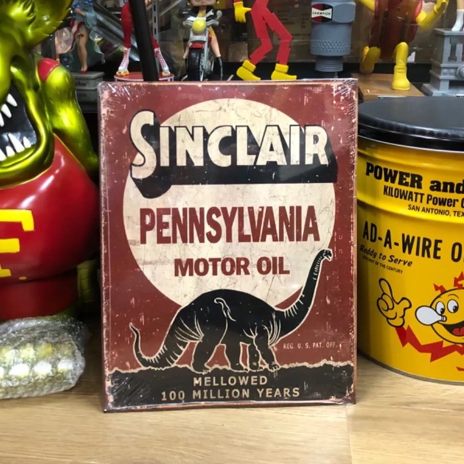 メタルサイン SINCLAIR ティンサイン ブリキ看板 アメリカン雑貨