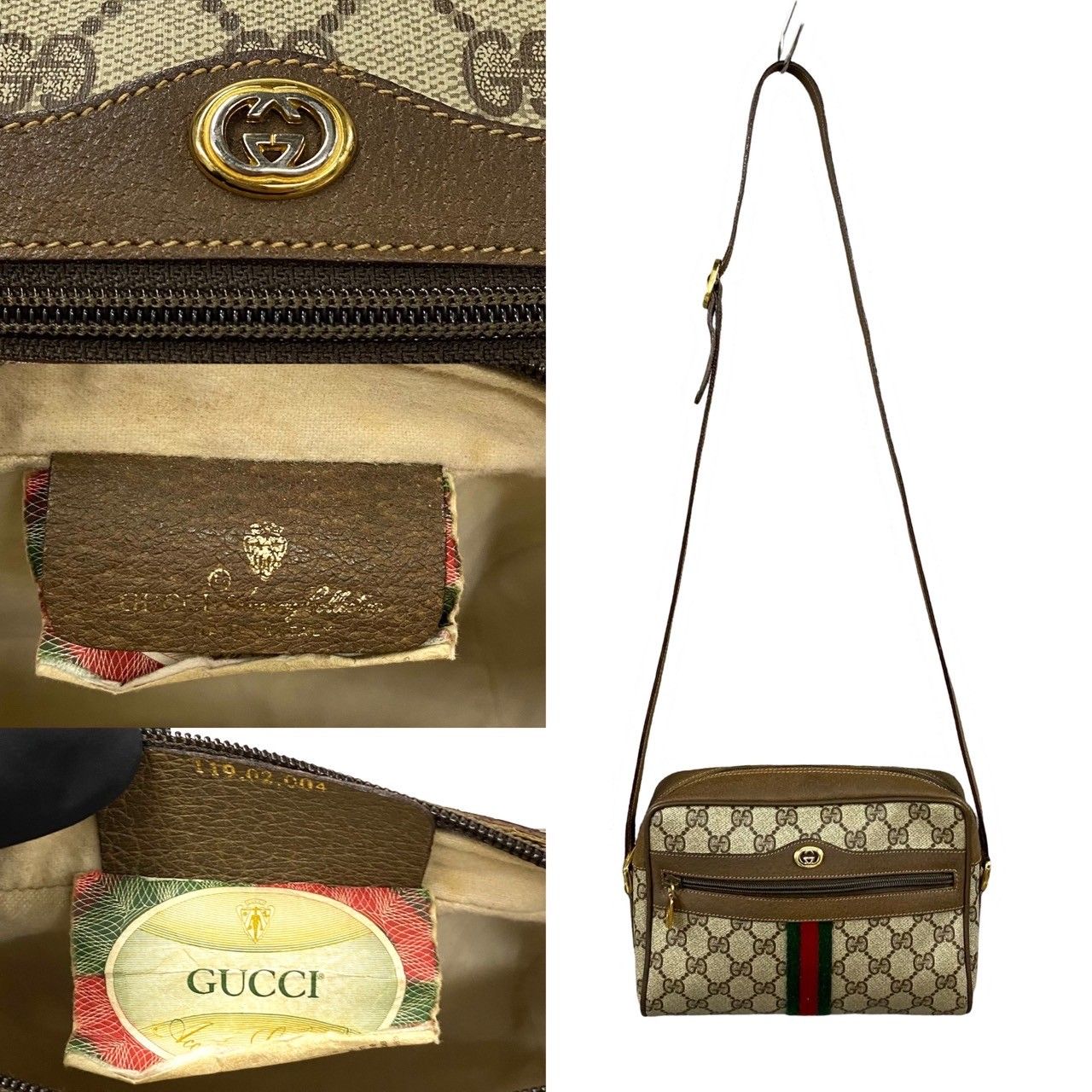 GUCCI オールドグッチ　レザーショルダーバッグ　ヴィンテージ GUCCI グッチ GG金具 オールドグッチ 肩掛け ワンショルダー