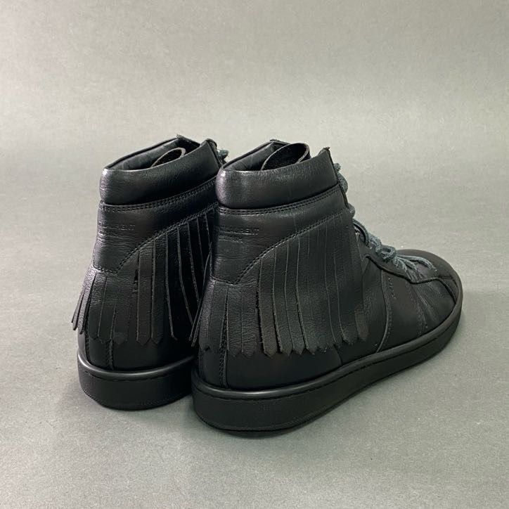 7f5 《美品》 SAINT LAURENT サンローラン フリンジ レザースニーカー  