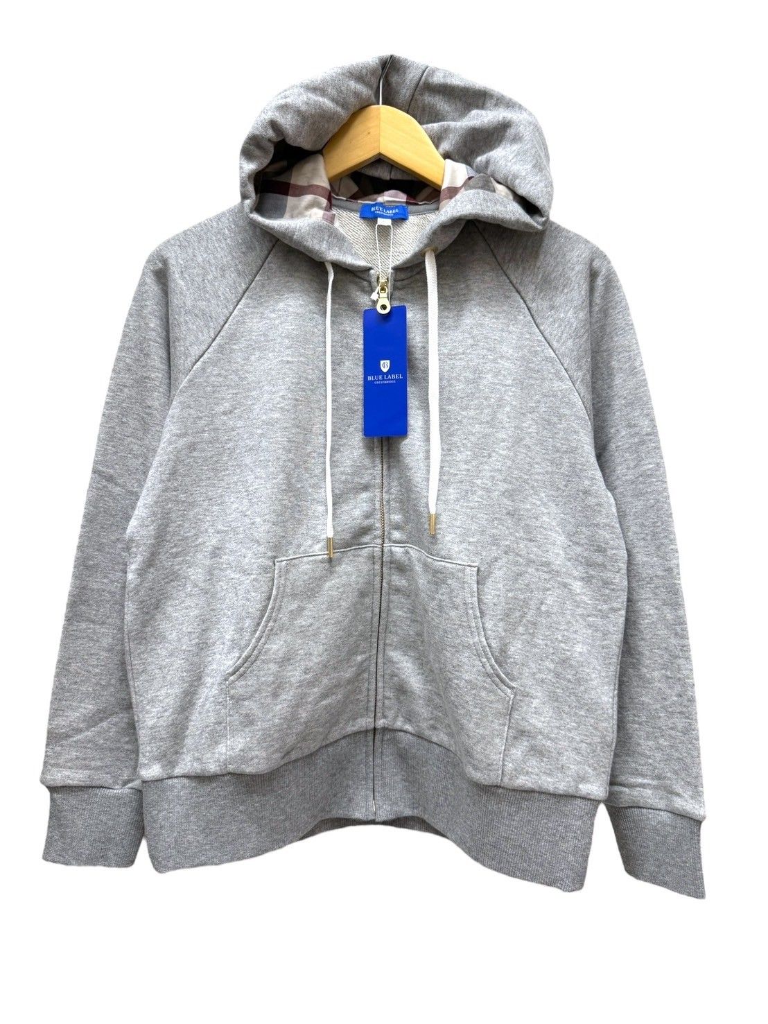 レア　タグ付未使用　バーバリーブルーレーベル　ジップアップパーカー　ボーダー　M Printstar パーカー レディース 無地 プリントスター 8.4オンス ジップ