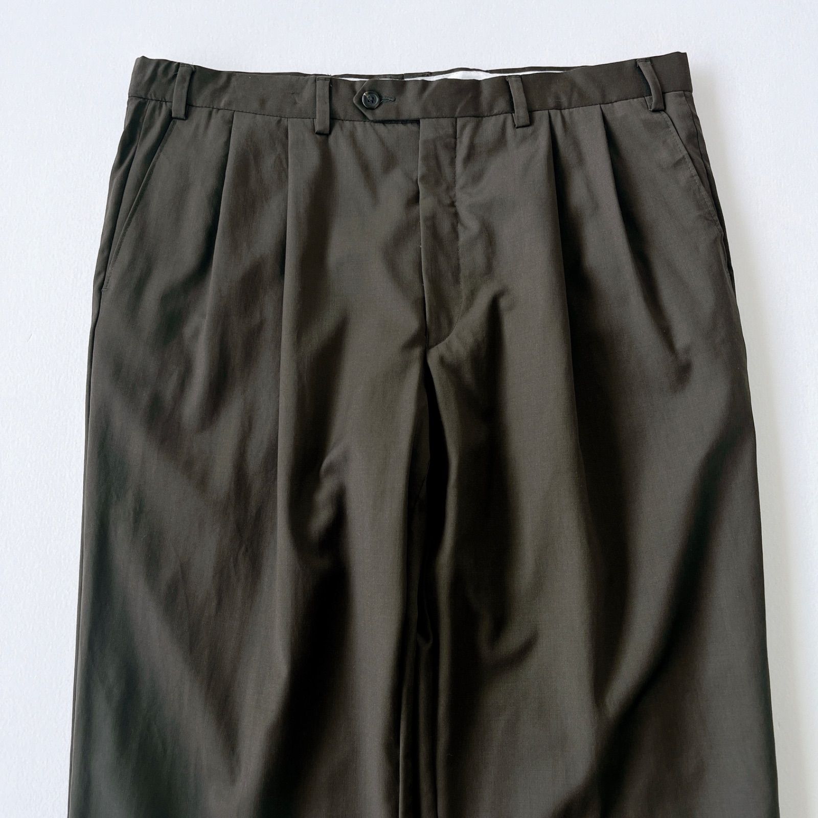 90s ラルフローレン カシミア混 ツータック ウール スラックス