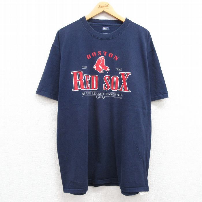 XL/古着 半袖 ビンテージ Tシャツ メンズ 00s MLB ボストンレッド