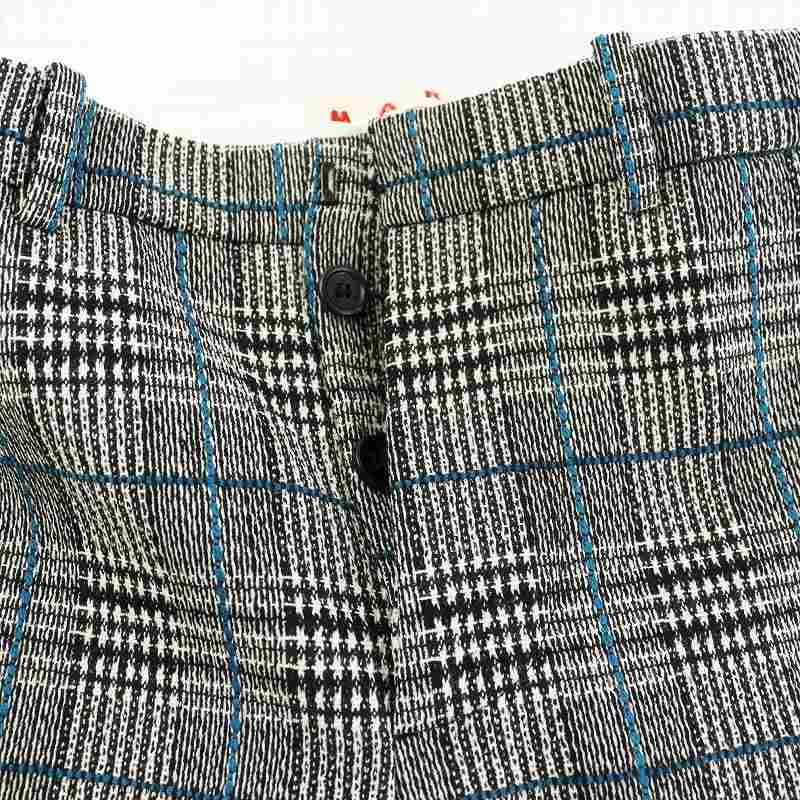 マルニ MARNI パンツ スラックス グレンチェック シルク混 絹 38