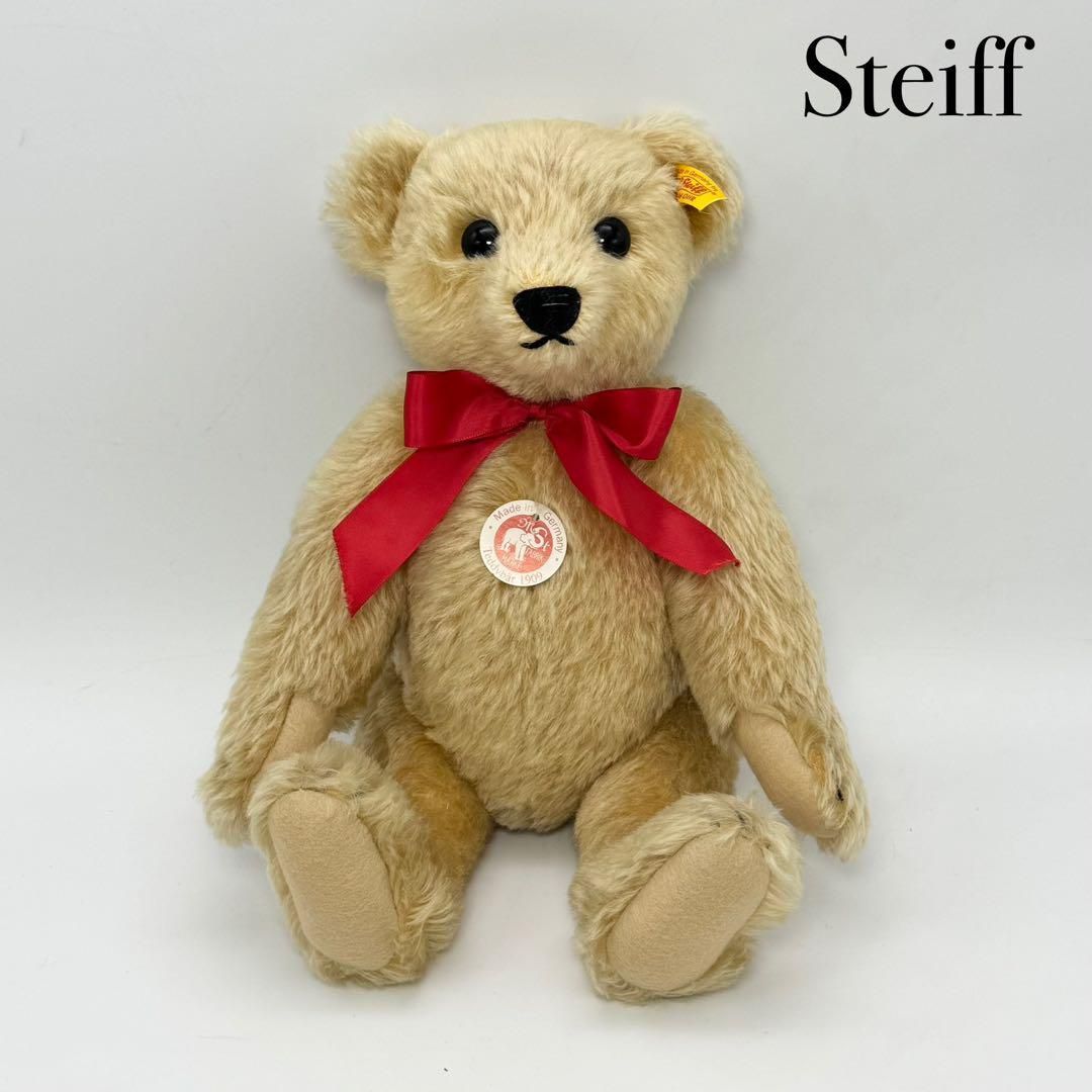 レア Steiff シュタイフ テディベア ぬいぐるみ 鳴き笛 1909 ドイツ Steiff シュタイフ テディベア くま ぬいぐるみ 鳴き笛 1909