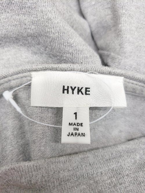 ◇ HYKE ハイク シンプル 無地 長袖 ブラウス カットソー サイズ1 グレー レディース P 