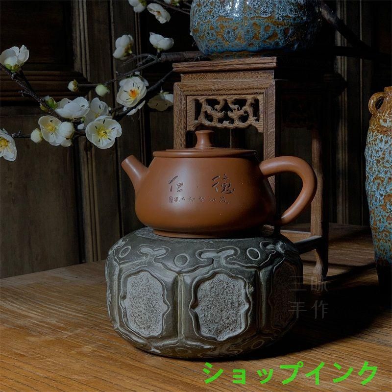 銅 細工 双龍戯珠銅壺 双獣頭香炉 筆洗 工芸品 置物