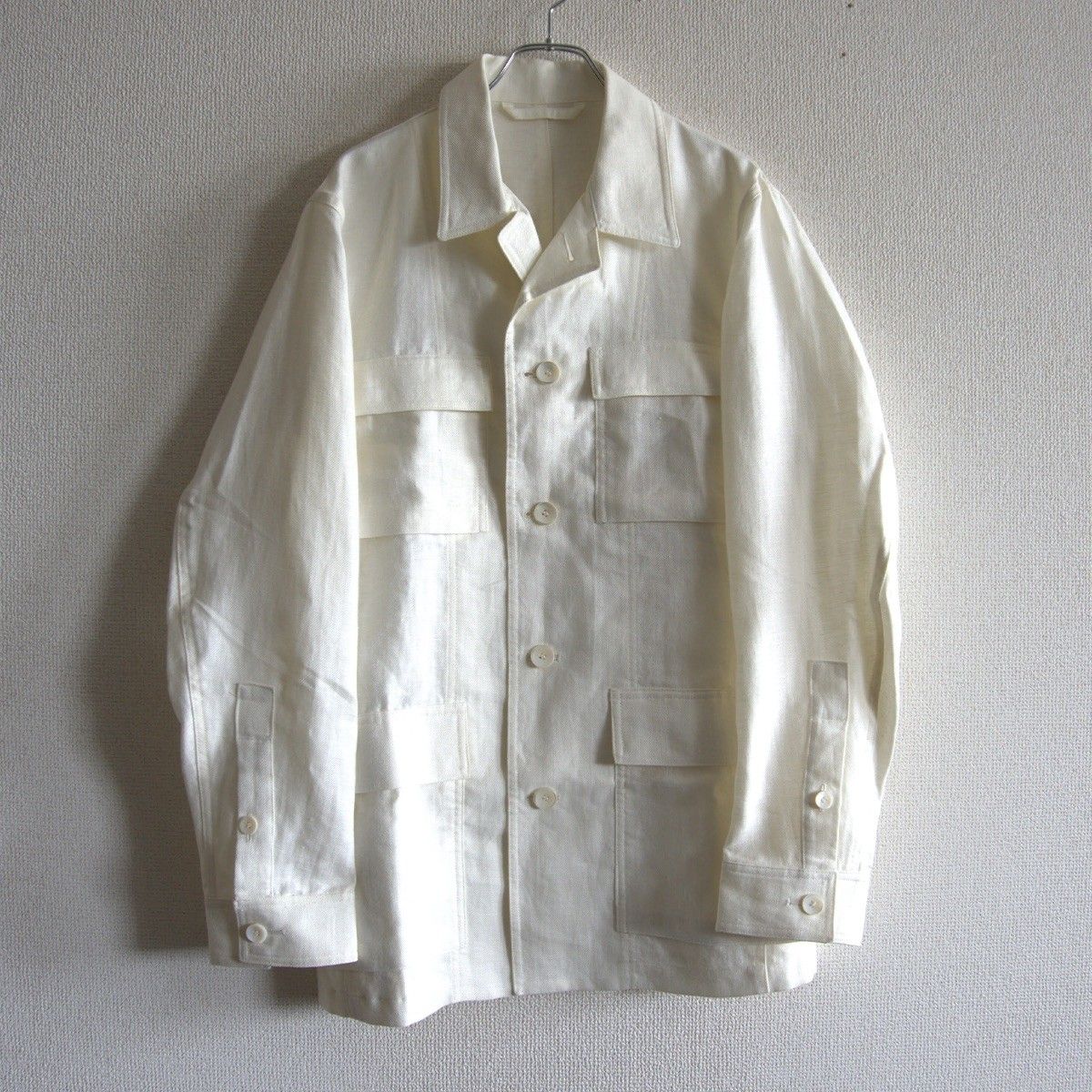 GRENFELL グレンフェル テーラード ジャケット 麻ベージュ 40 XL GRENFELL グレンフェル テーラード ジャケット 麻ベージュ 40 XL