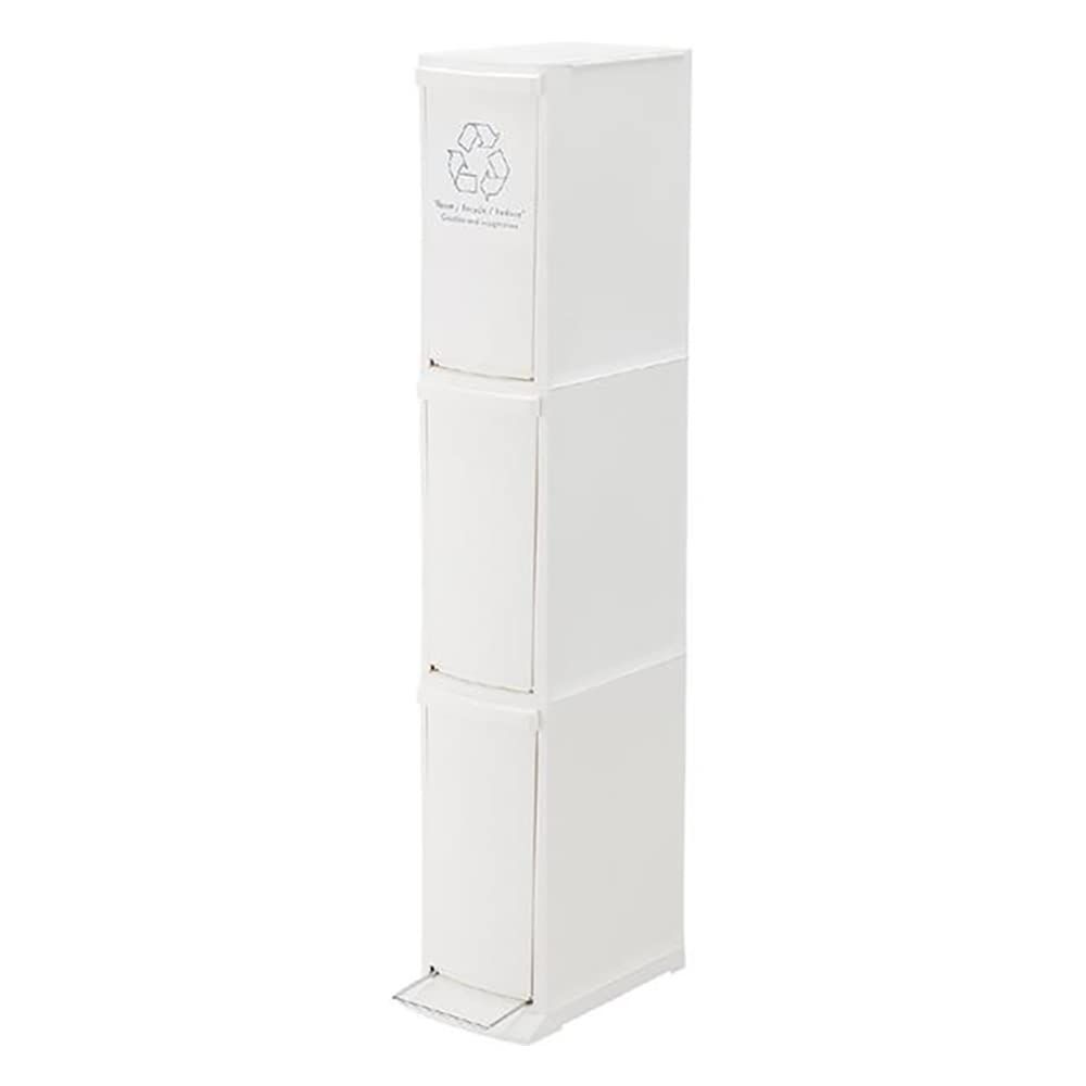 数量 3Dホワイト 高さ118cm-3段 ダストボックス LFS-933WH 東谷 Azumaya-kk