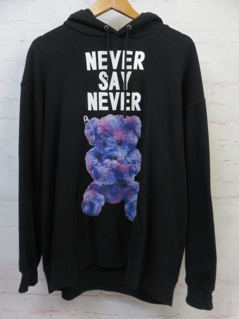 【中古】MILK BOY ﾐﾙｸﾎﾞｰｲ ﾊﾟｰｶｰ NEVERSAYNEVER ｸﾏ 20194215 ﾌﾞﾗｯｸ ｻｲｽﾞ表記なし 991839507