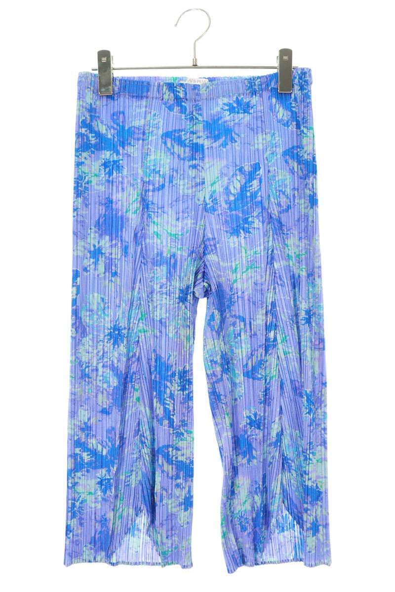 プリーツプリーズ PP51-JF583 花柄プリーツクロップドロングパンツ レディース 5