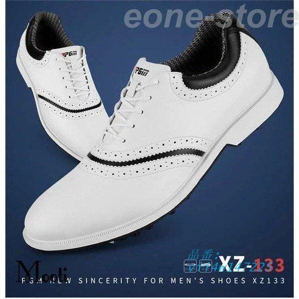 ゴルフメンズ ローカット PU ウイングチップ スパイクレス 軽量 防水 スポーツ 通気 滑る防止 スリッポン 運動 靴 ビジネス 防滑 vii 4 w 147225