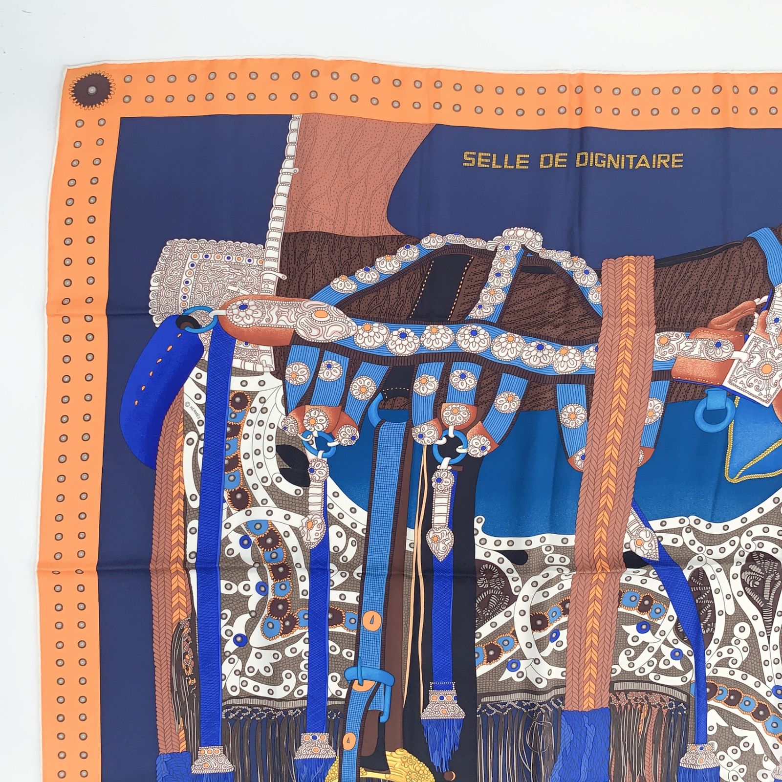 極美品 HERMES エルメス カレ 90 SELLE DE DIGNITAIRE 高官の鞍