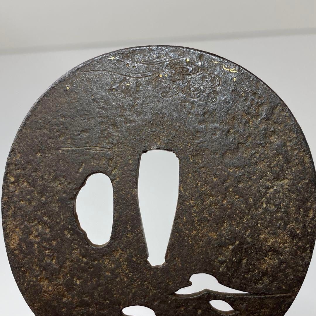 刀装具 金象嵌 刀つば 98g 東さ5-0725