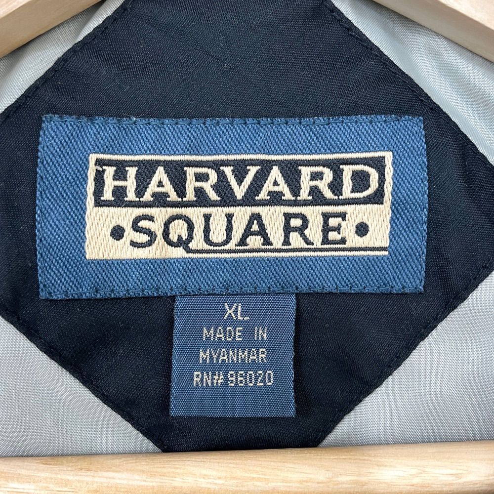 HARVARD SQUARE プルオーバージャケット 刺繍 長袖 XL ブラック