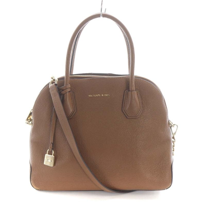 良品 マイケルコース 2way レザー ショルダー ハンドバッグ キャメル 茶色 MICHAEL KORS - 良品 マイケルコース 2way レザー ショルダー