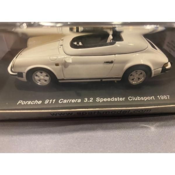 S2041 Porsche 911 Carrera 3.2 Speedster Clubsport 1987 色 White メーカー Spark 1|43ミニカー