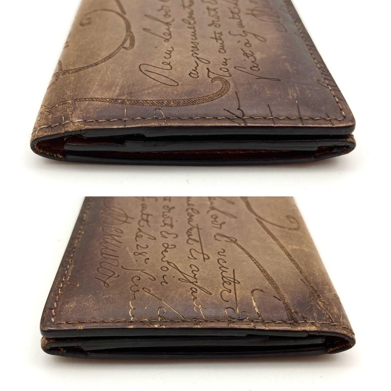 ベルルッティ カリグラフィー カード入れ 名刺入れ レザー ブラウン  