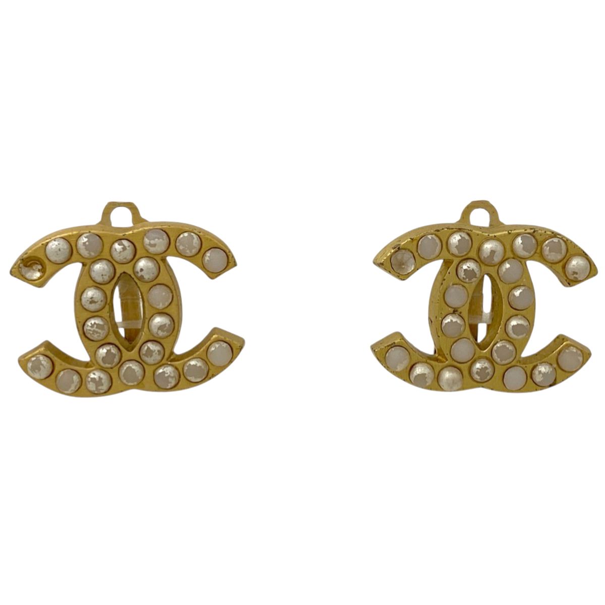 CHANEL シャネル ココマーク フェイクパール イヤリング GP ゴールド シャネル ココマーク GP×フェイクパール イヤリング(両耳用) 95P