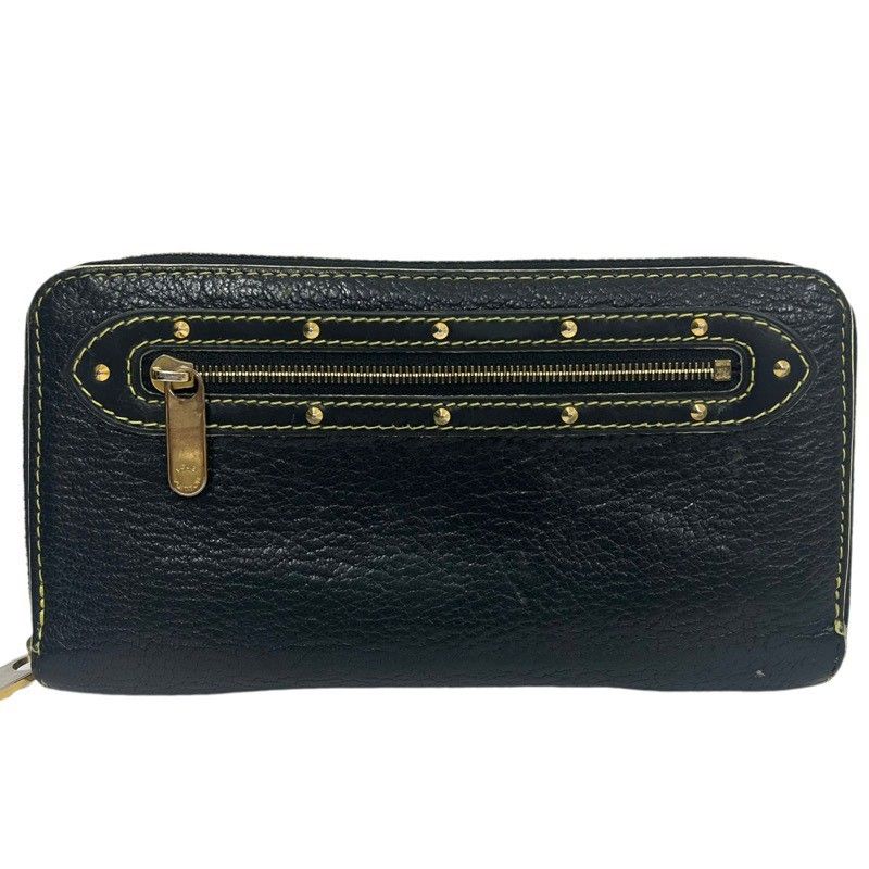 ルイヴィトン スハリ ジッピーウォレット希少 長財布 シボ革 レザー 黒