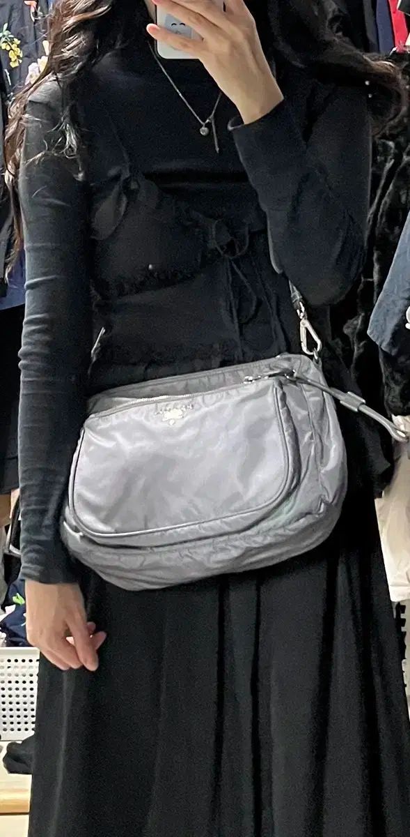 着用画像 o PRADA PRADA プラダ テスート ポコノ ポケット クロスバッグ 9729