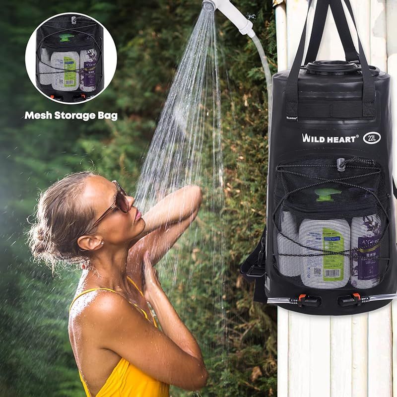 WILD HEART キャンプシャワー 22L キャンプ用ポータブルシャワー 圧力