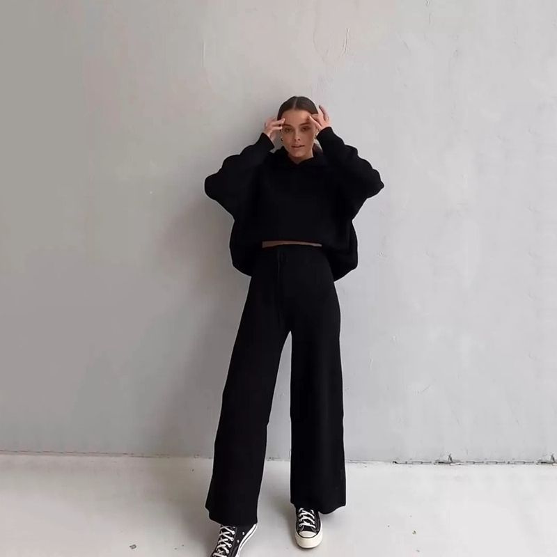 最高品質を待つ！ ニットセットアップ レディース セットアップ 秋冬 ニットパーカー ニットパンツ カジュアル きれいめ リブニット 韓国 30代 40代 50代 セーター 上下セット ロング丈 長袖 ゆったり オシャレ ママ フェミニン 秋 冬 lbl14 店舗最安値に本物提供！