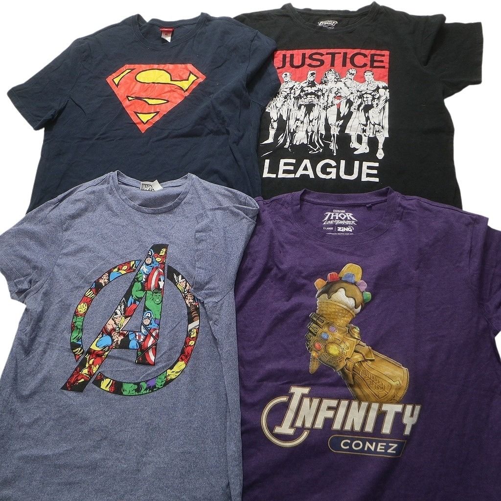 古着卸 まとめ売り マーベル DCコミック 半袖Tシャツ 16枚セット