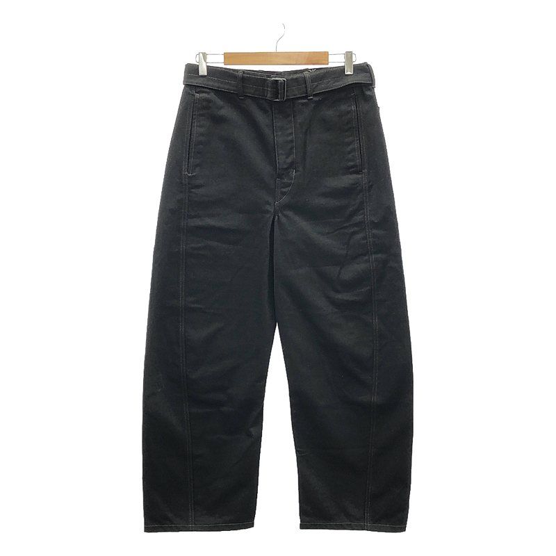 美品】 LEMAIRE / ルメール | ベルテッド ワイドパンツ | M | ブラック