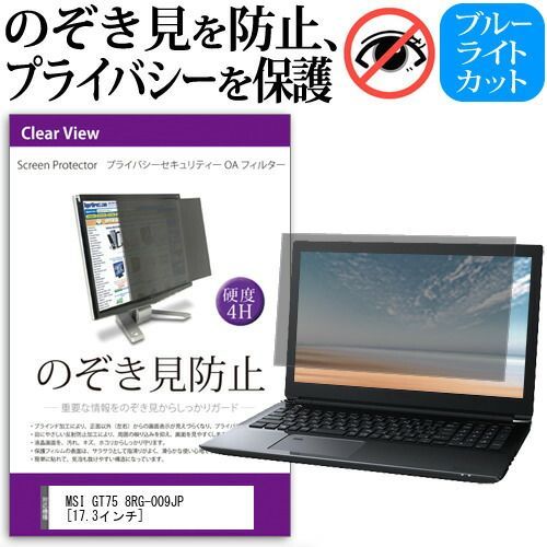 MSI GT75 8RG-009JP [17.3インチ] 機種用 のぞき見防止 覗き見防止