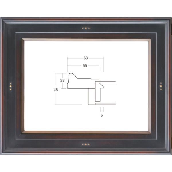 油彩額 油絵用額縁 UVカットアクリル付 7760 サイズ F6号 赤鉄 - メルカリ