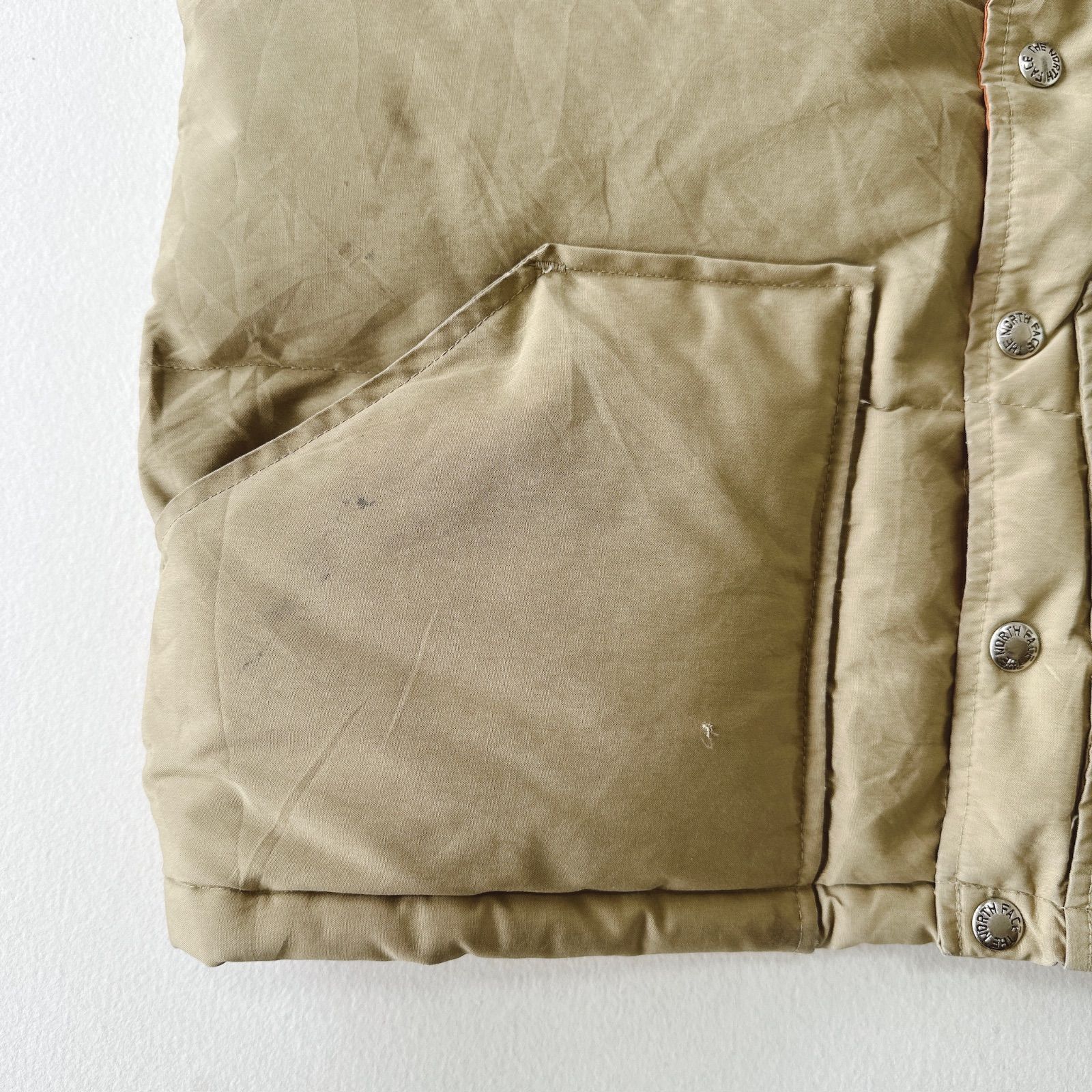 80s USA製 茶タグ ノースフェイス ダウンベスト THE NORTH FACE J2068