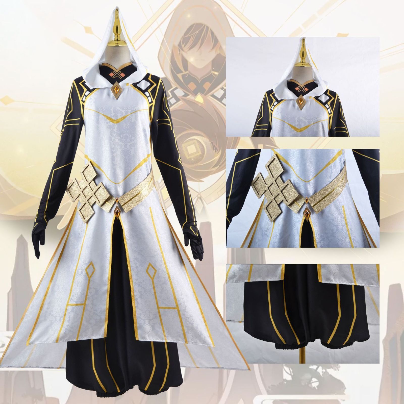 原神 げんしん 鍾離 コスプレ衣装 豪華版 フルセット コスプレ衣装 アクセサリー コスチューム cosplay 演出服 舞台装 クリスマス 学園祭 プレゼント 化祭 ハロウイーン パーティー 変装