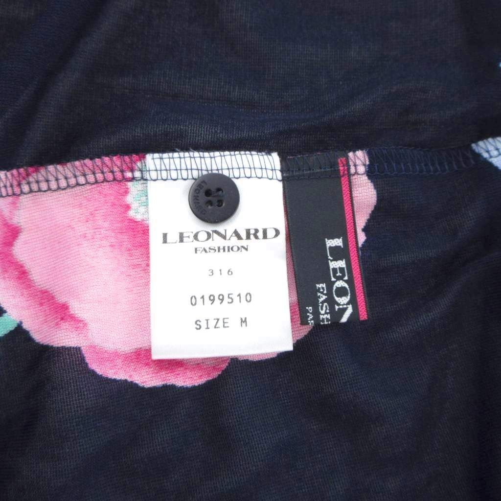 【LEPNARD】シースルー花柄長袖シャツ レオナール LEONARD カットソー ブラウス 長袖 花柄 シアー