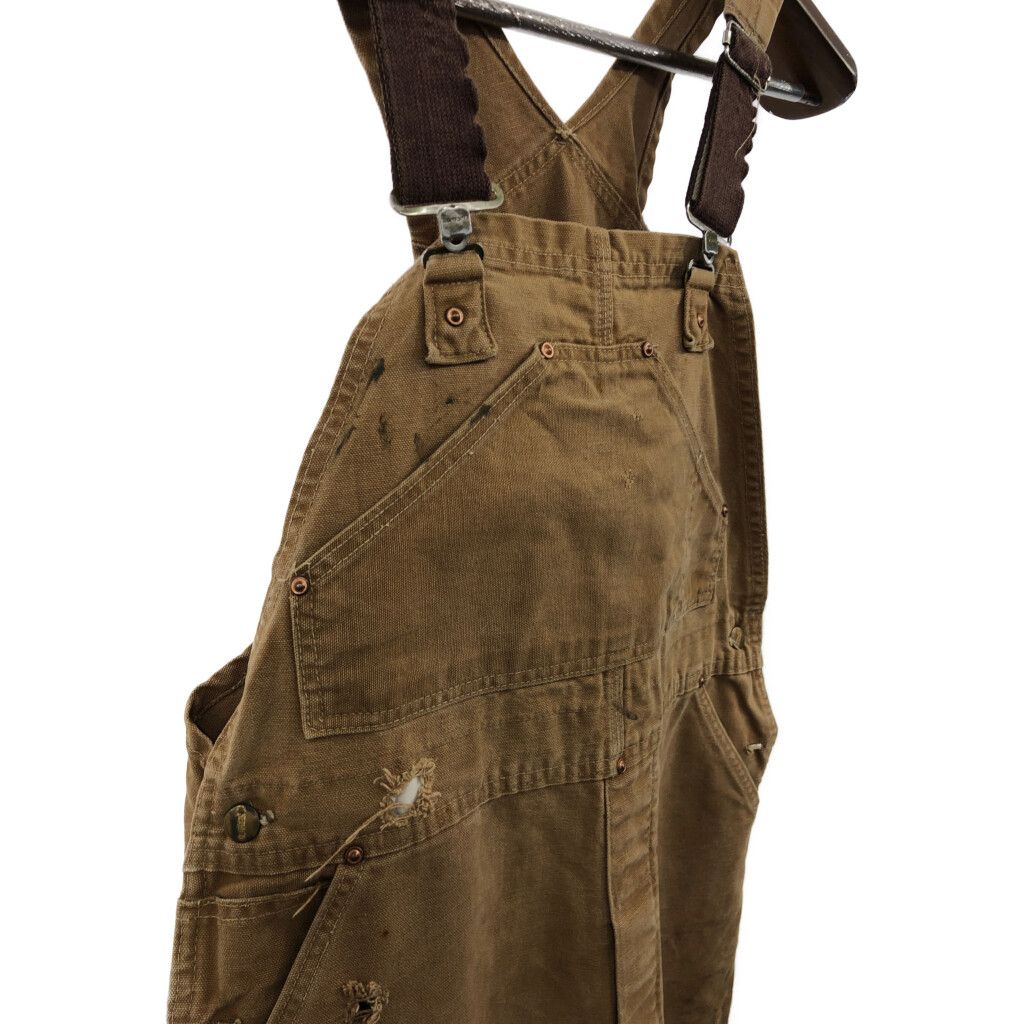80年代 USA製 Carhartt カーハート ダブルニー オーバーオール ワーク