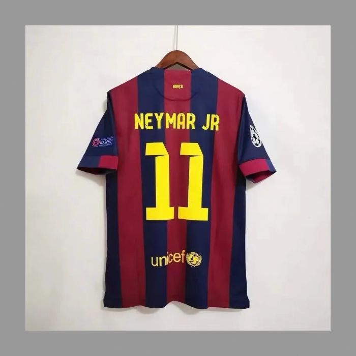 新品、未使用！14-15 バルセロナ ネイマール シャツ 11番 半袖 FCバルセロナ FCB サッカー Tシャツ ボーダー 背番号11番