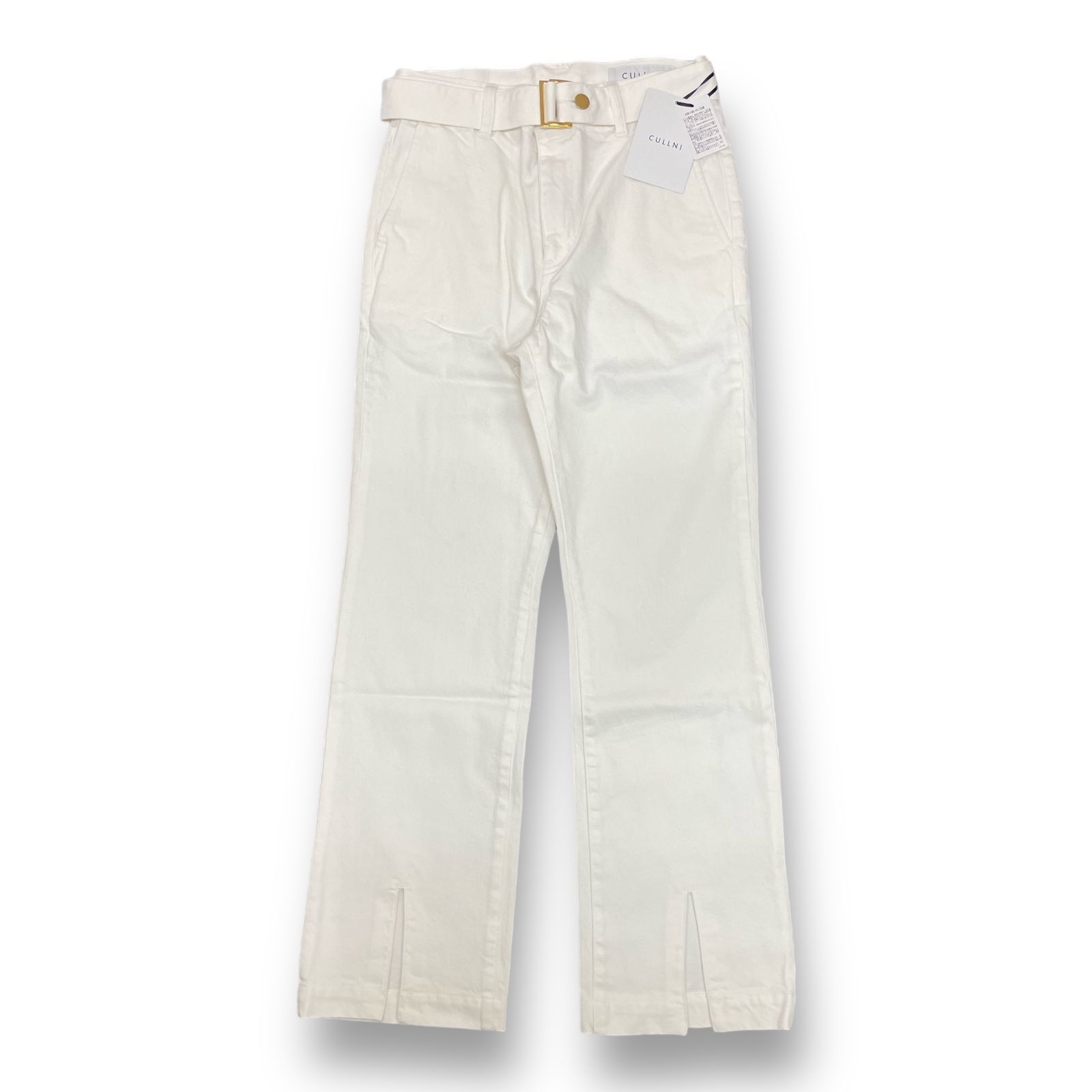 定価28600円 新品 CULLNI 22AW Front Slit Slim Flared Denim With 