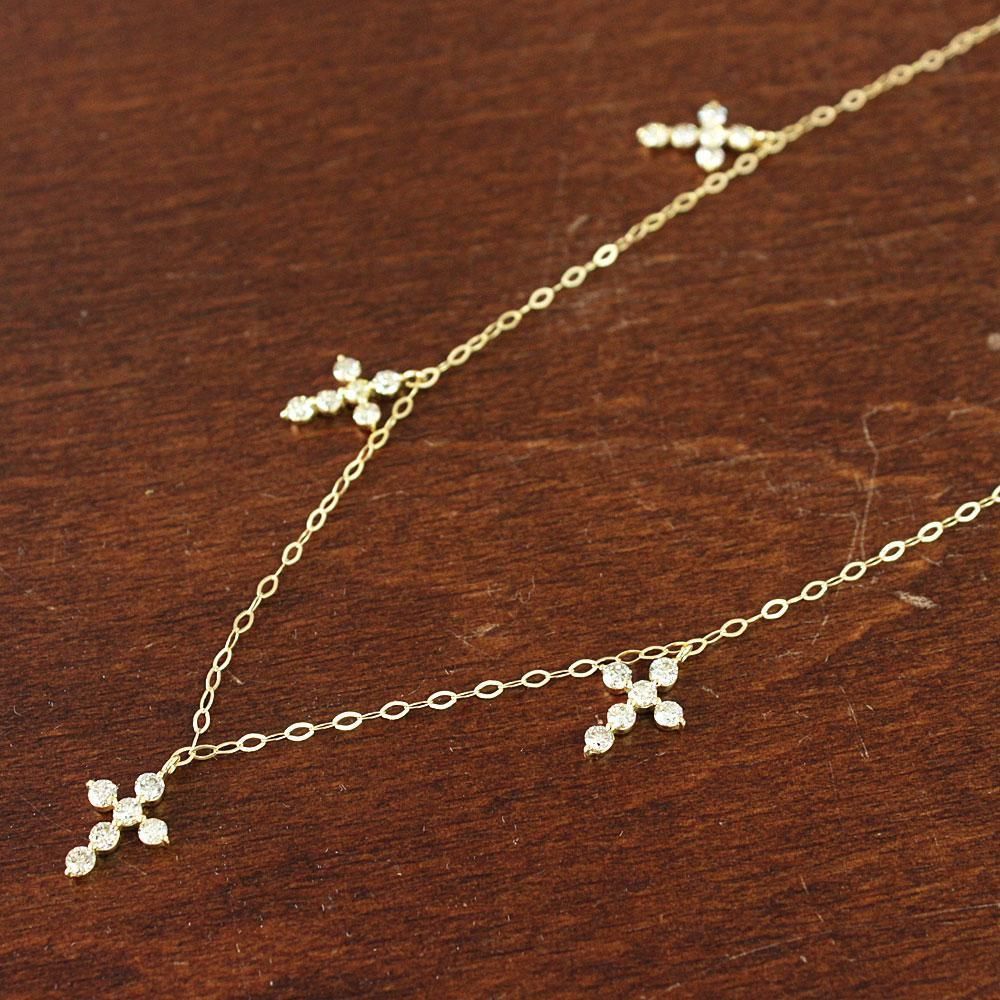 1ct ダイヤモンド K18 yg クロス ステーション ネックレス 鑑別 1ct ダイヤモンド K18 yg クロス ステーション ネックレス 鑑別 - メルカリ