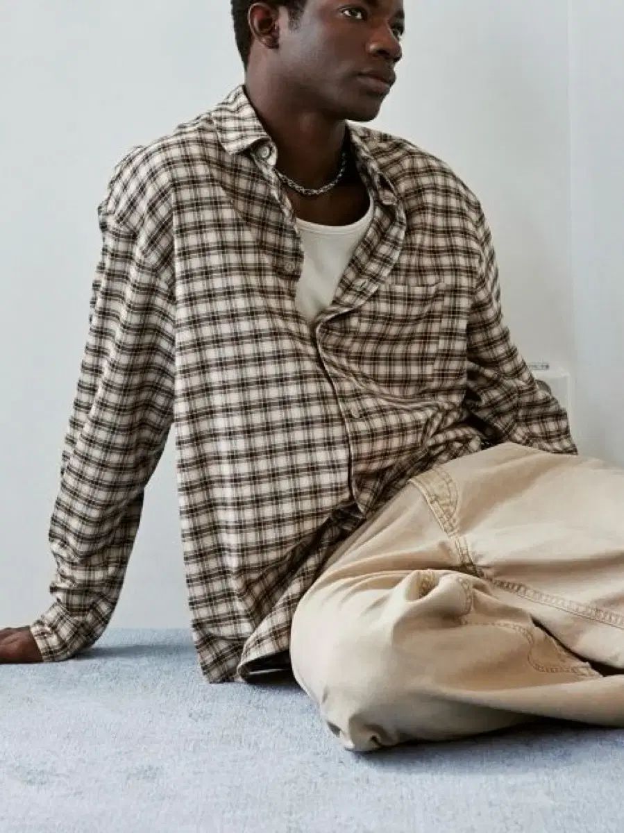 H ＆ M 24Fw オーバーフィットチェック シャツ
